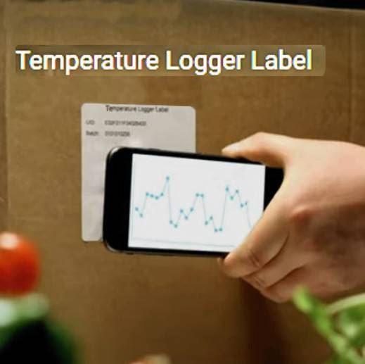 Étiquette enregistreur de température NFC et RFID